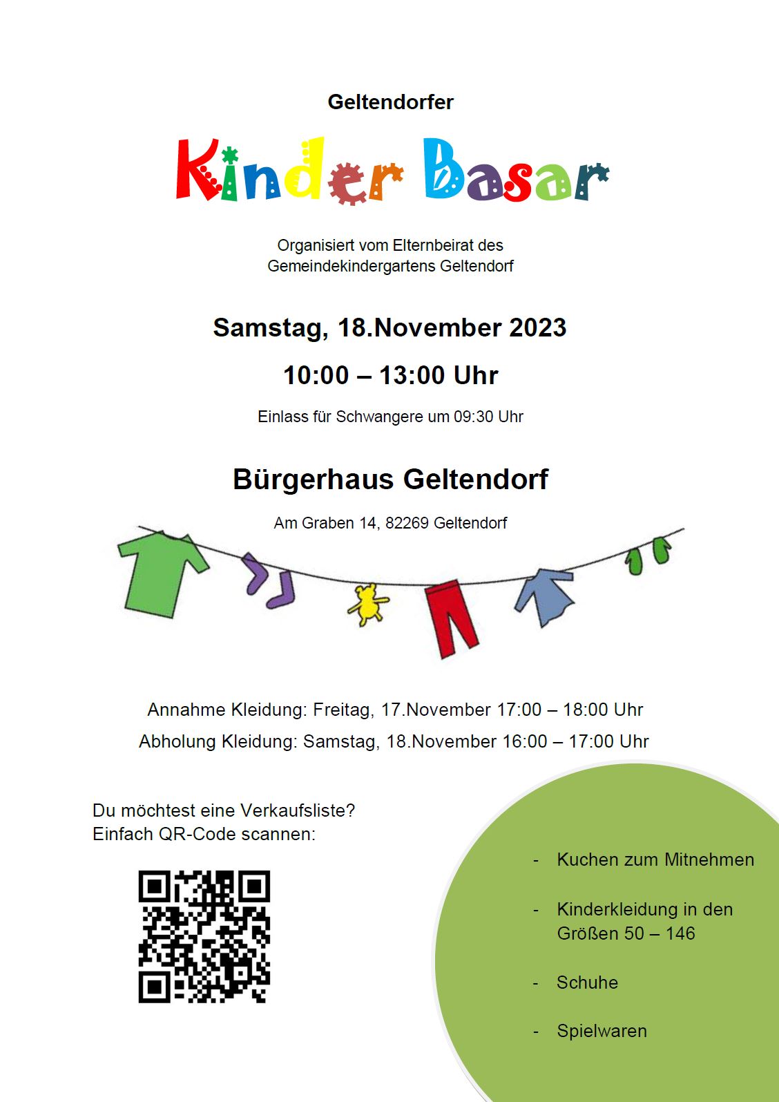 Geltendorfer Kinder Basar 2023