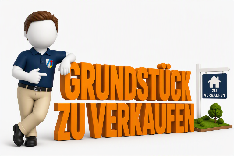 Mann mit Hose und Hemd Gemeinde GRUNDSTÜCK ZU VERKAUFEN
